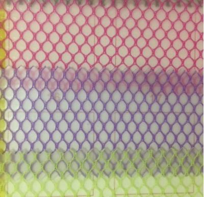 DG-GZ TPU Mesh Fabric Transparent Hexagon Mesh Density: 60 Composition: PVC Weight: 500G Yarn Count: 100 detail view-3